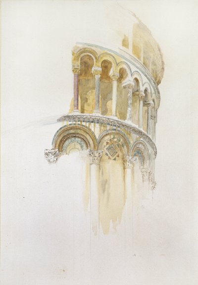 Abside del Duomo di Pisa, XIX secolo (matita e acquerello su carta) da John Ruskin
